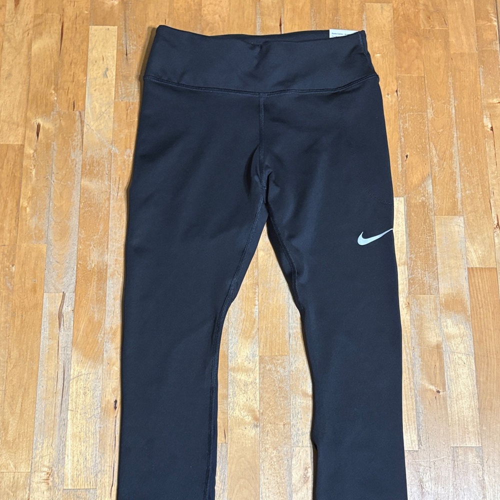 Nike Black Leggings with White Swoosh